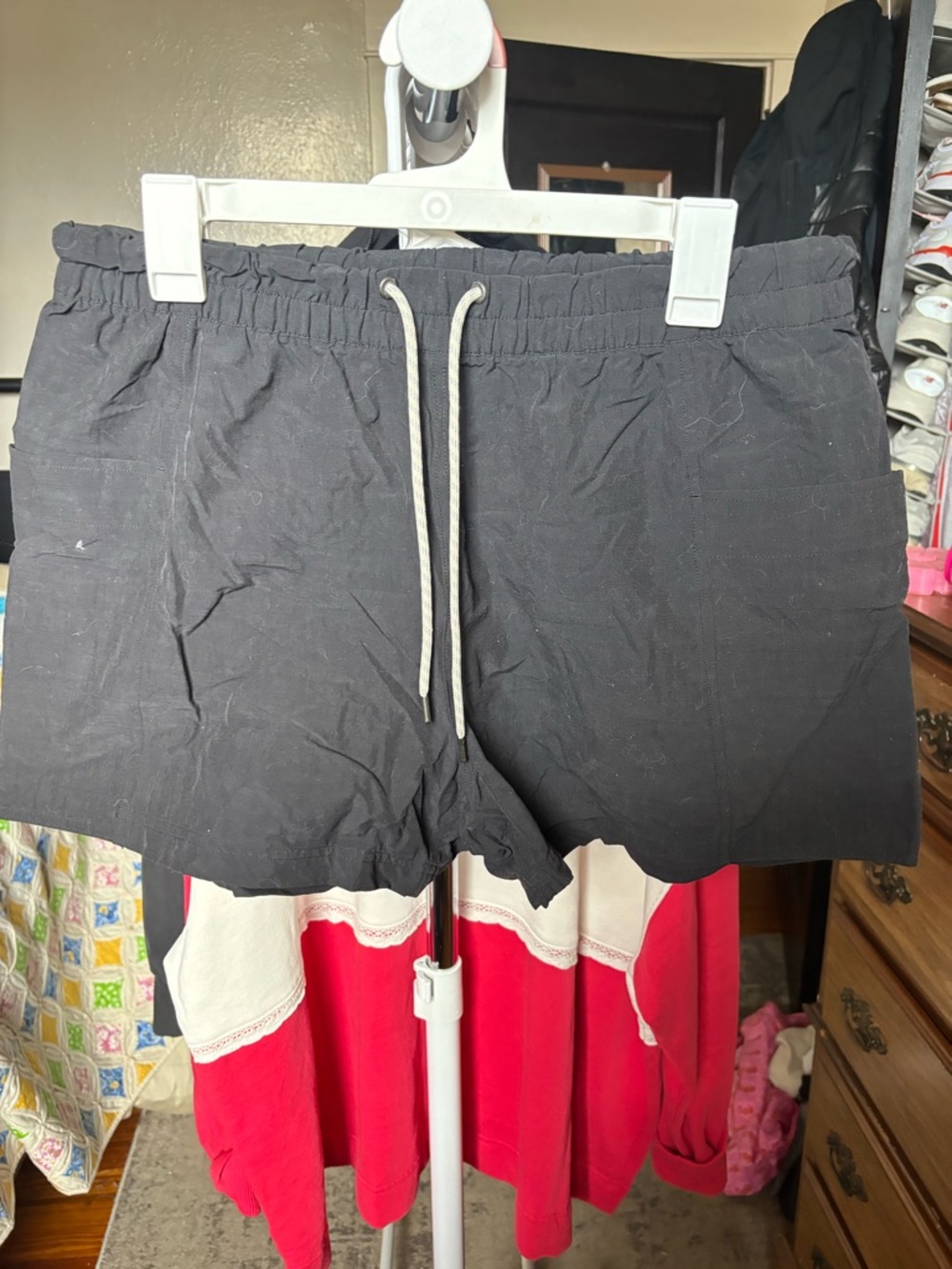 Vuori Black Athletic Drawstring Shorts